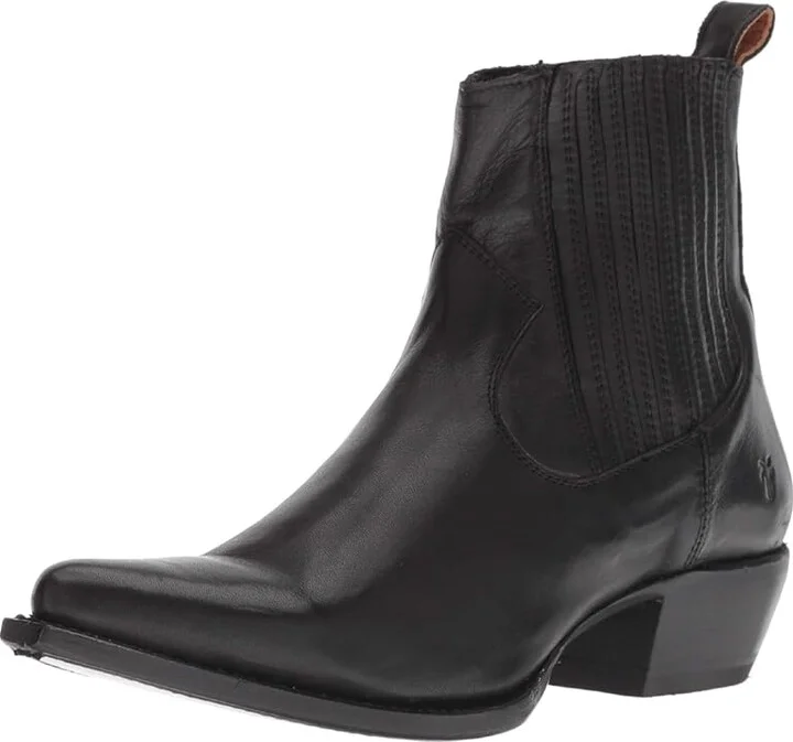 Frye Sacha Chelsea Women's Boots Black Polished Soft Full Grain : 6 B - Medium, Leather - Image 2