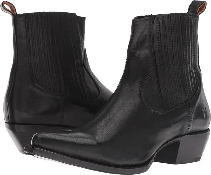 Frye Sacha Chelsea Women's Boots Black Polished Soft Full Grain : 6 B - Medium, Leather