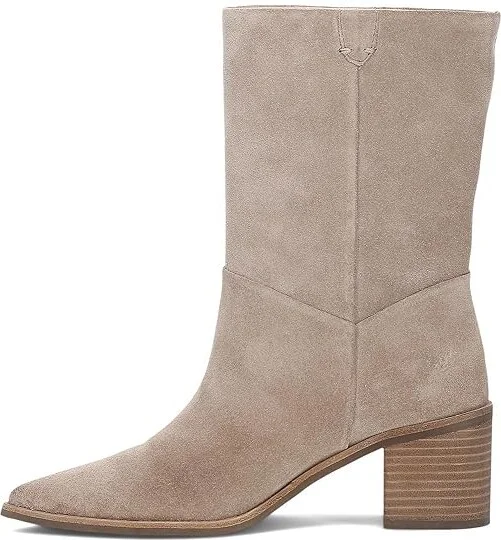 Frye Sadie Softy Mid Women's Boots Taupe : 6.5 B - Medium, Leather/Suede - Image 6