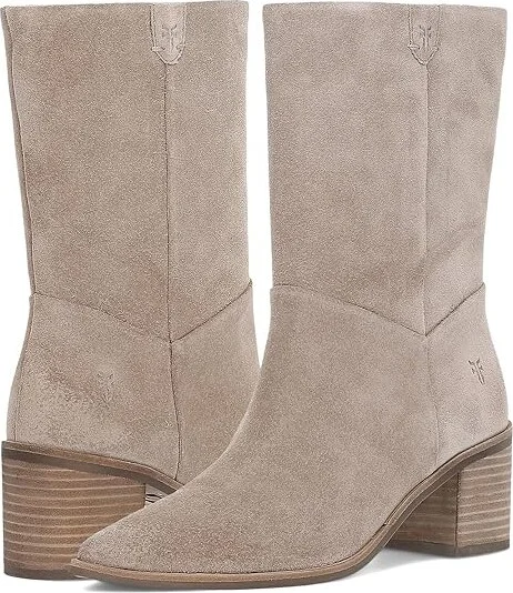 Frye Sadie Softy Mid Women's Boots Taupe : 6.5 B - Medium, Leather/Suede