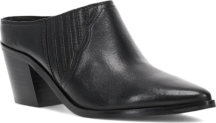 Frye Sara Western Mule Women's Boots Black : 7 B - Medium, Leather - Image 4