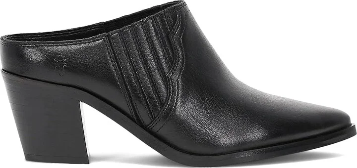 Frye Sara Western Mule Women's Boots Black : 7 B - Medium, Leather - Image 6
