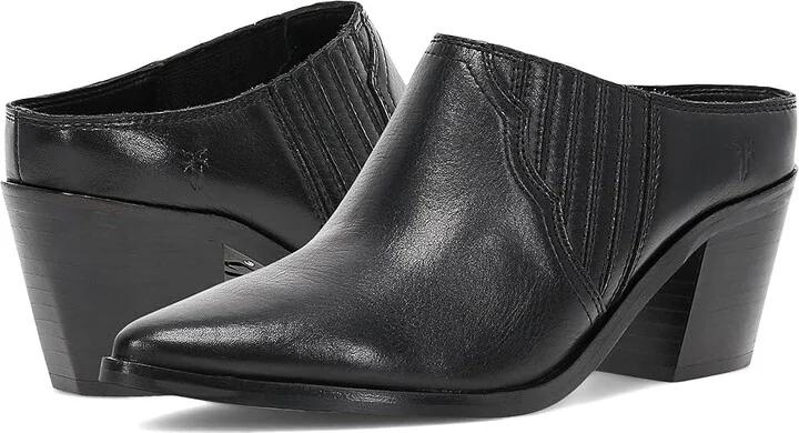 Frye Sara Western Mule Women's Boots Black : 7 B - Medium, Leather