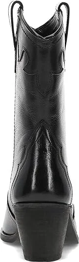 Frye Sara Western Short Women's Boots Black : 9 B - Medium, Leather - Image 4