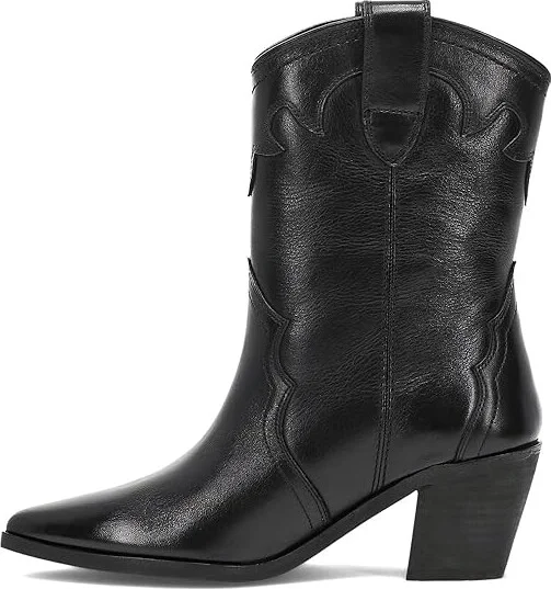 Frye Sara Western Short Women's Boots Black : 9 B - Medium, Leather - Image 6
