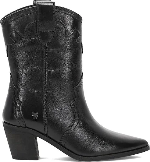 Frye Sara Western Short Women's Boots Black : 9 B - Medium, Leather - Image 7