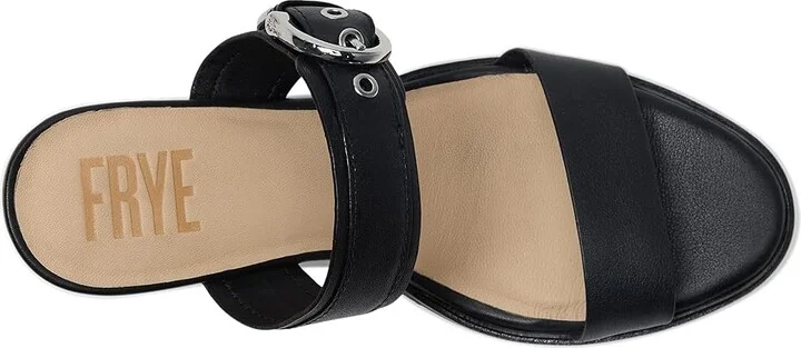 Frye Stella Buckle Slide Women's Sandals Black : 7.5 B - Medium, Leather - Image 2