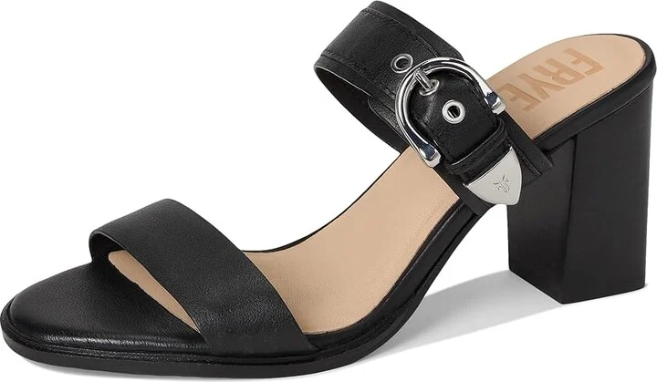 Frye Stella Buckle Slide Women's Sandals Black : 7.5 B - Medium, Leather - Image 5