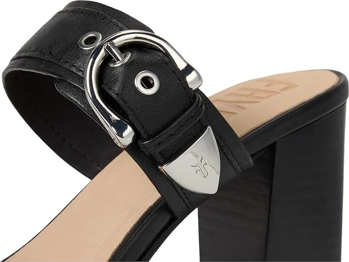 Frye Stella Buckle Slide Women's Sandals Black : 7.5 B - Medium, Leather - Image 7