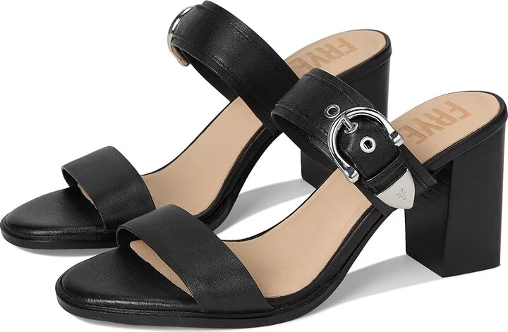 Frye Stella Buckle Slide Women's Sandals Black : 7.5 B - Medium, Leather