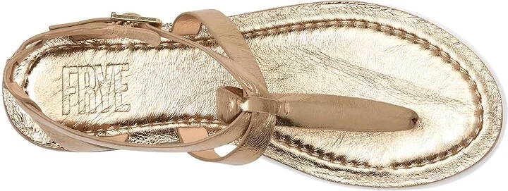 Frye Taylor Sandal Women's Sandals Dark Gold : 7 B - Medium, Leather - Image 2