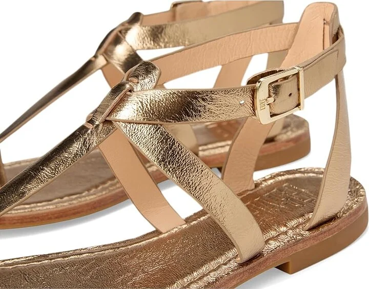 Frye Taylor Sandal Women's Sandals Dark Gold : 7 B - Medium, Leather - Image 7