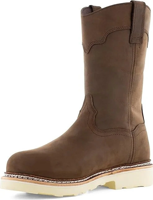 Frye The Safety-Crafted Wellington Boots Men's Work Boots Dark Brown : 6.5 M, Leather