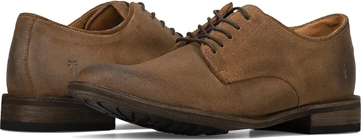 Frye Tyler Flex Oxford Men's Lace Up Wing Tip Shoes Bark : 8 D - Medium, Leather
