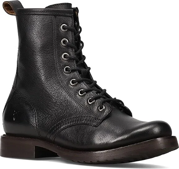 Frye Veronica Flex Combat Women's Boots Black : 6 B - Medium, Leather - Image 5