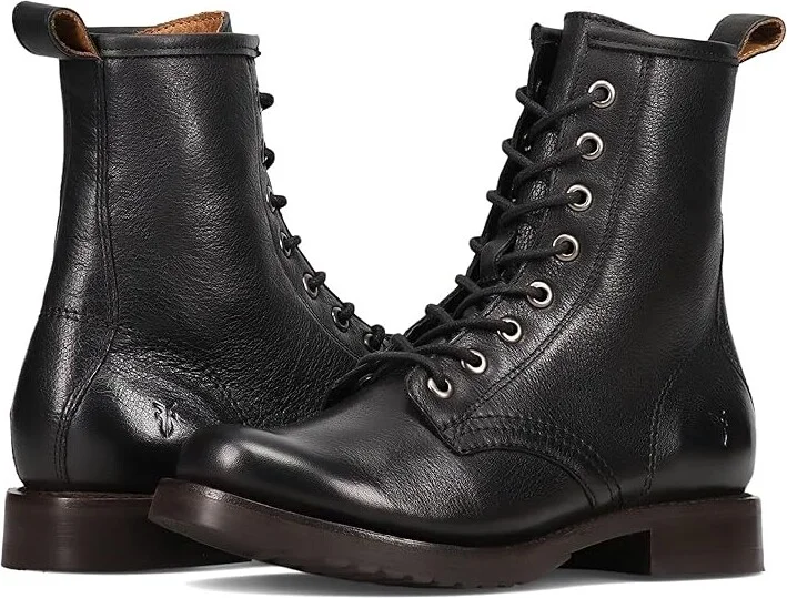 Frye Veronica Flex Combat Women's Boots Black : 6 B - Medium, Leather