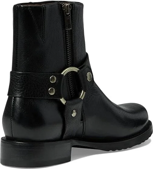 Frye Veronica Harness Short Women's Boots Black : 5.5 B - Medium, Leather - Image 4
