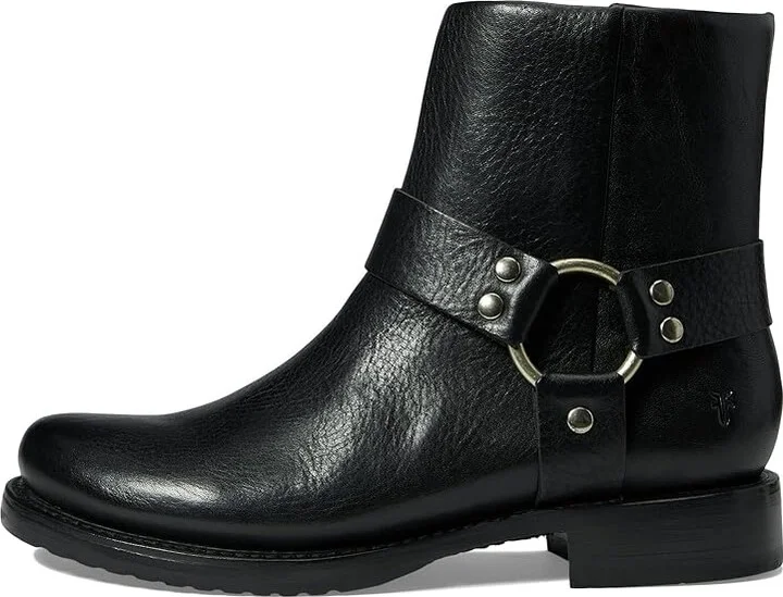 Frye Veronica Harness Short Women's Boots Black : 5.5 B - Medium, Leather - Image 5
