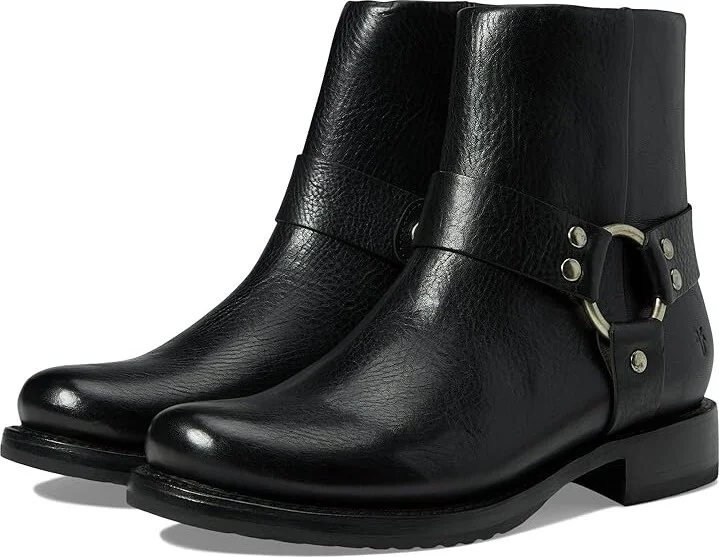 Frye Veronica Harness Short Women's Boots Black : 5.5 B - Medium, Leather