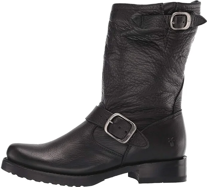 Frye Veronica Short Cowboy Women's Boots Black Soft Vintage Leather : 6 B - Medium - Image 7