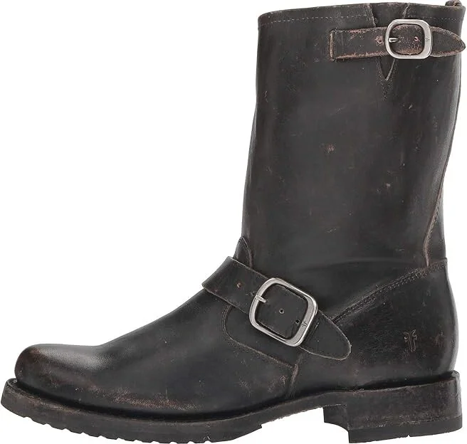 Frye Veronica Short Women's Boots Black Full Grain Brush-Off : 5.5 B - Medium, Leather - Image 7