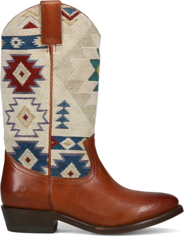 Frye Women's Billy Western Fabric Leather Boots - Image 2