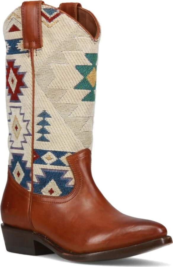 Frye Women's Billy Western Fabric Leather Boots