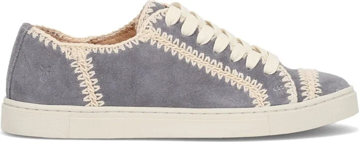 Frye Women's Ivy Crochet Low Lace Up Leather Sneakers - Image 2