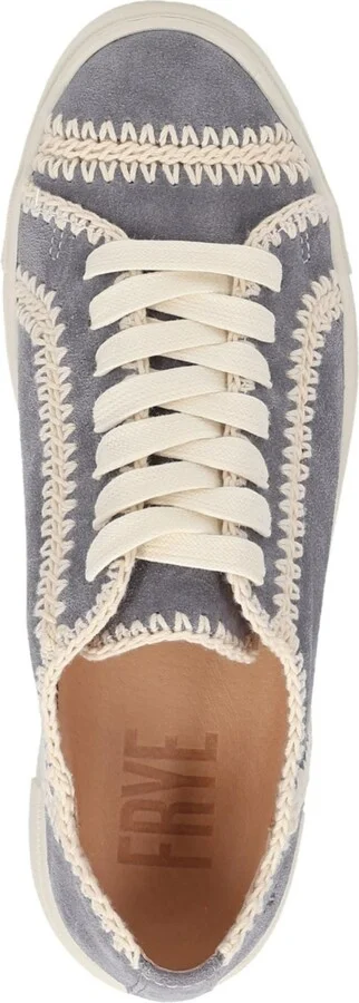 Frye Women's Ivy Crochet Low Lace Up Leather Sneakers - Image 4