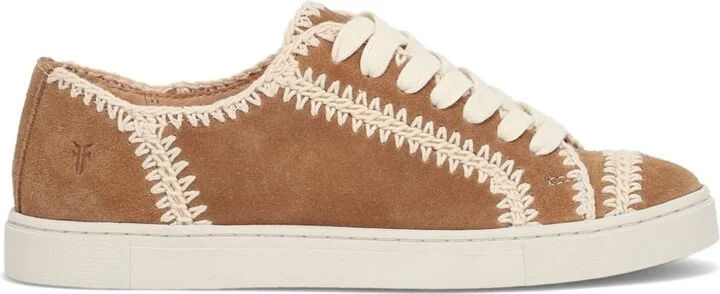 Frye Women's Ivy Crochet Low Lace Up Leather Sneakers - Image 6