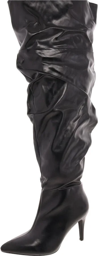 FTFSAH2202 Womens Zipper Man Made Thigh-High Boots