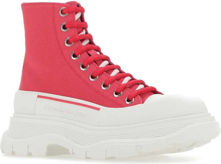 Fuchsia Canvas Tread Slick Sneakers - Image 2