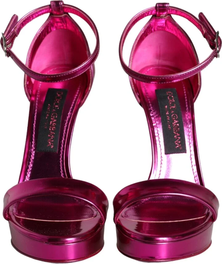 Fuchsia KEIRA Heels Ankle Strap Sandals Women's Shoes - Image 2