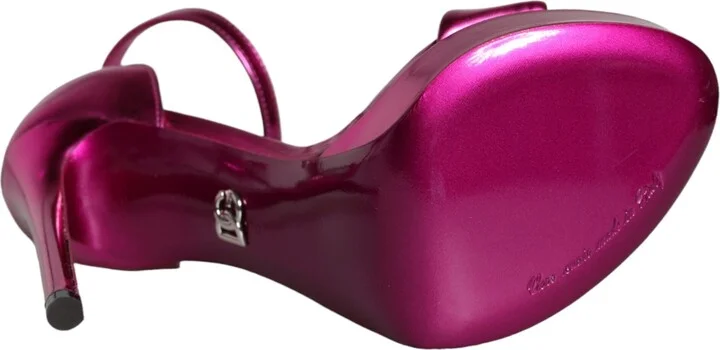 Fuchsia KEIRA Heels Ankle Strap Sandals Women's Shoes - Image 6