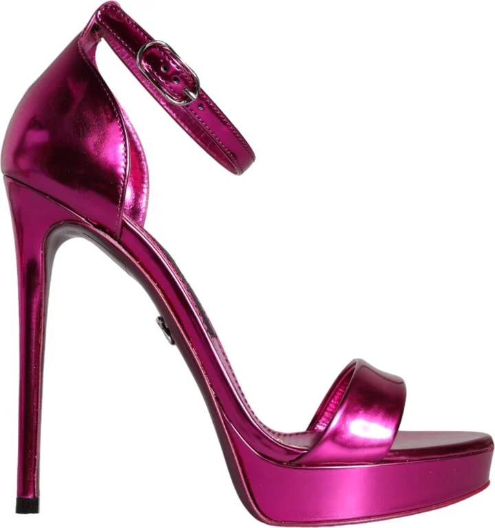 Fuchsia KEIRA Heels Ankle Strap Sandals Women's Shoes
