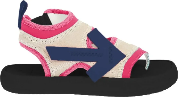 Fuchsia Neoprene Suede Women's Sandals