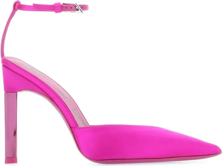 Fuchsia Satin Perine Pumps