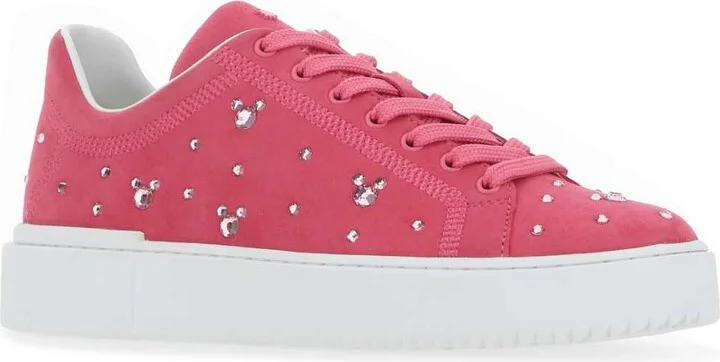 Fuchsia Suede Sneakers - Image 2