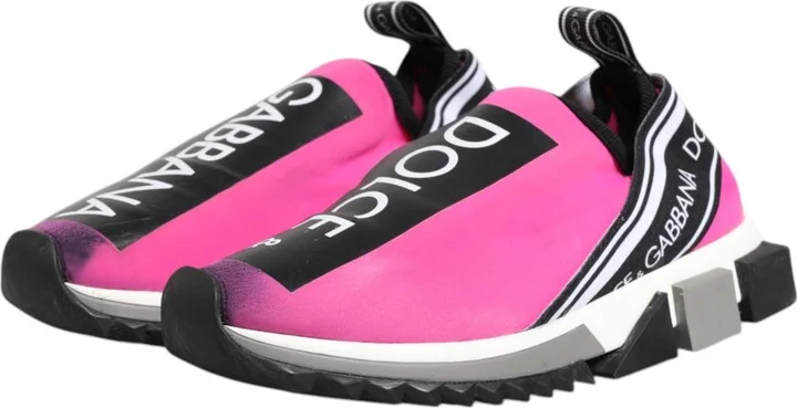 Fuchsia White Slip On Sorrento Sneakers Women's Shoes (Pre-Owned) - Image 4