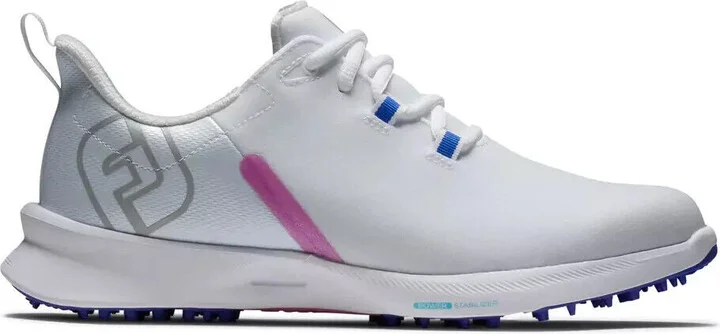 Fuel Sport 90127 Sneaker Women's White Pink Spikeless Golf Shoes TF4149 (White,6.5)