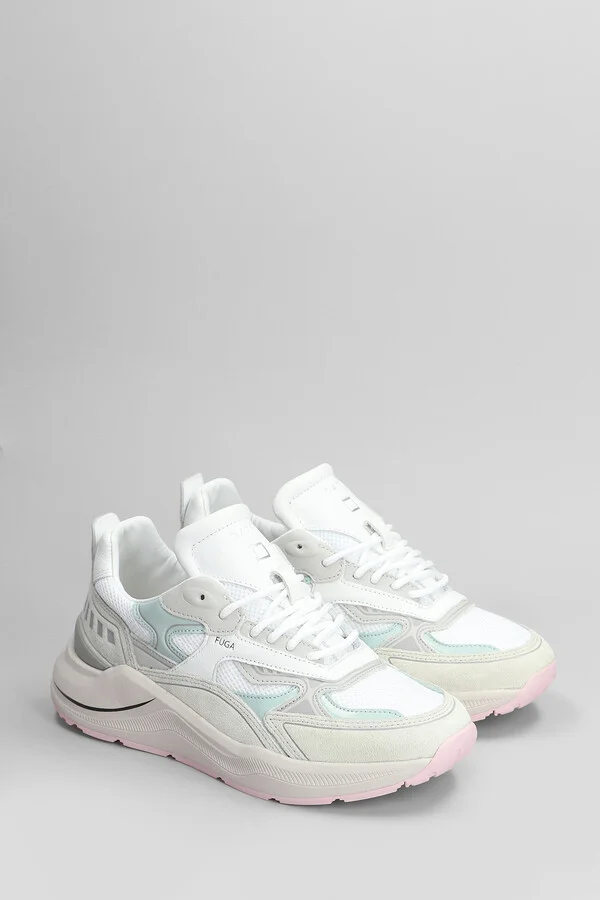 Fuga Hf Plus Sneakers In White Suede And Fabric - Image 2