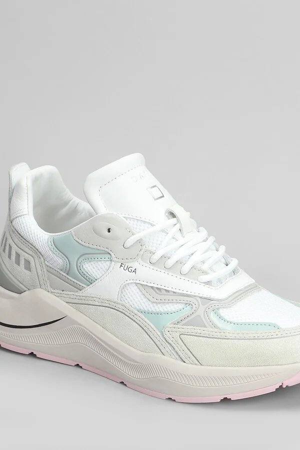 Fuga Hf Plus Sneakers In White Suede And Fabric - Image 5