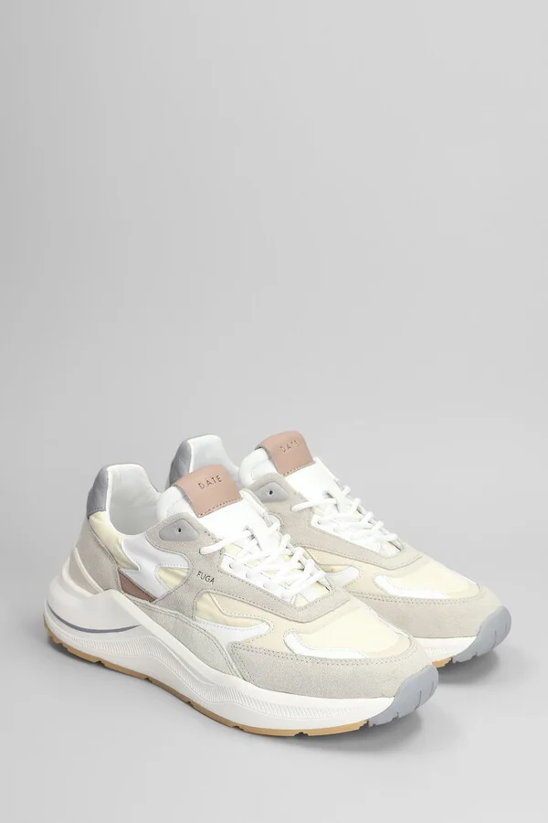 Fuga Sneakers In Beige Suede And Fabric - Image 2