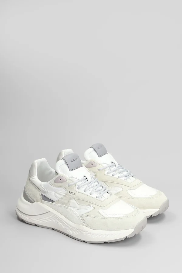 Fuga Sneakers In White Suede And Fabric - Image 2