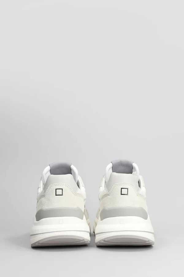 Fuga Sneakers In White Suede And Fabric - Image 4