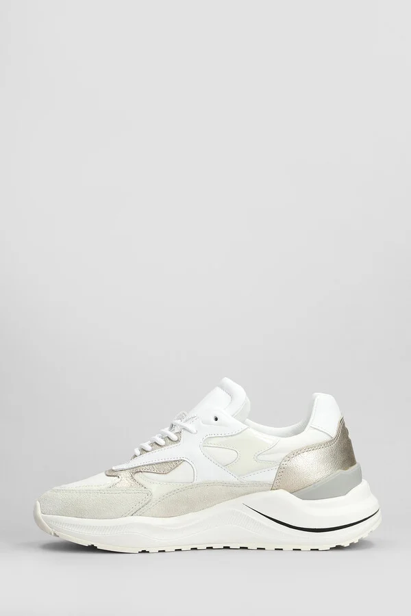 Fuga Sneakers In White Suede And Leather - Image 3