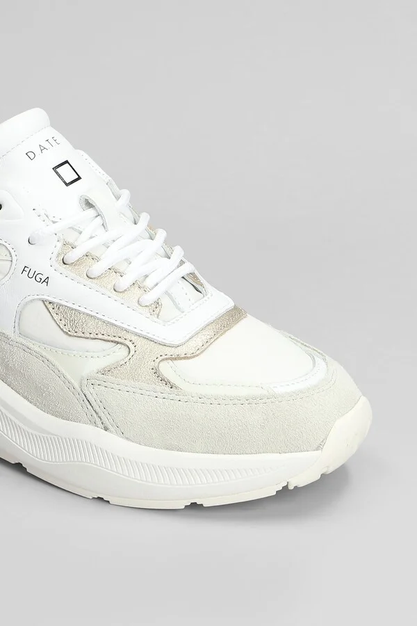 Fuga Sneakers In White Suede And Leather - Image 5
