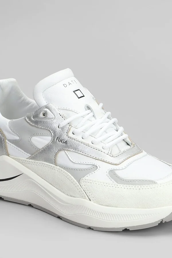 Fuga Sneakers In White Suede And Leather - Image 5