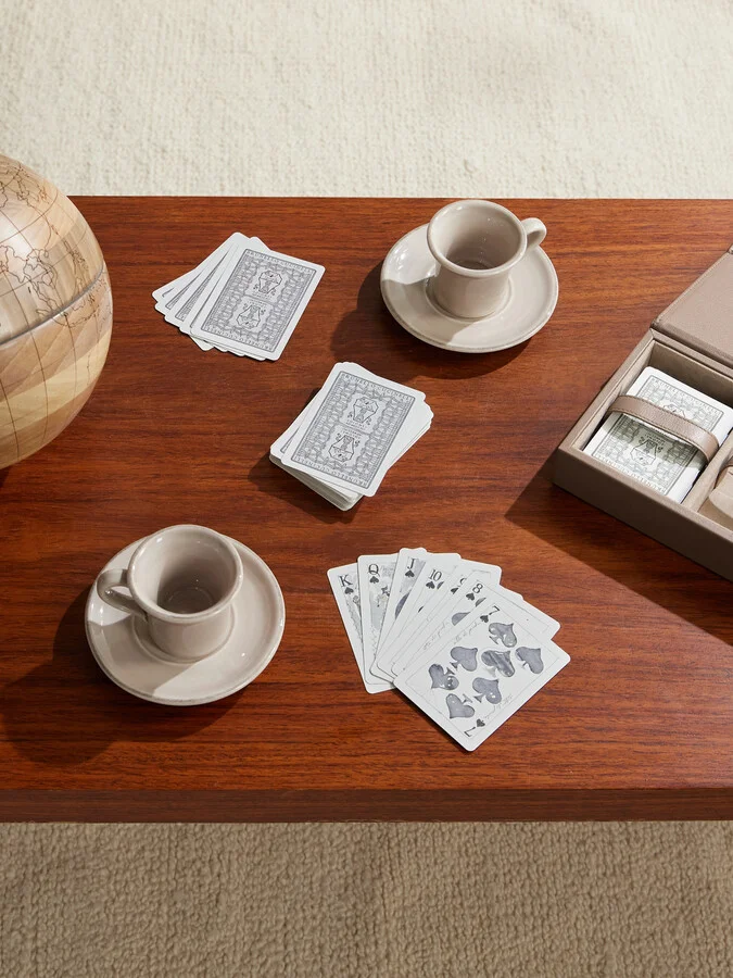 Full-Grain Leather Playing Card Set - Image 2