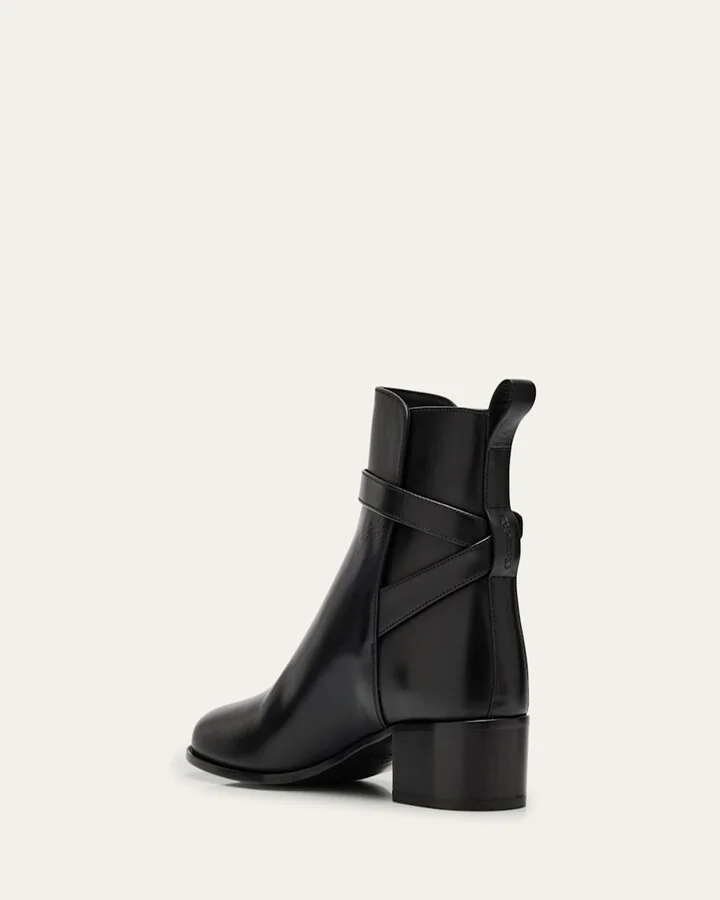 Fume Paloma Wrap Leather Ankle Boots - Image 2